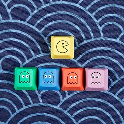 Mechkeeb OEM Pac-man 5 Keys PBT Keycaps | Retro Rainbow Dye-Sublimation for MX Mechanical Keyboards thumbnail 6