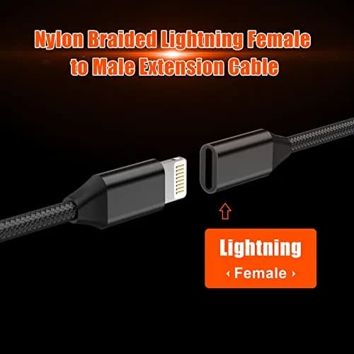 DESOFICON MFi Certified Lightning Extension Cable 1M (3.3FT) | Passes Video, Data, Audio thumbnail 2