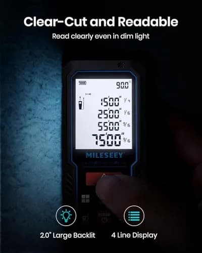 MILESEEY D5 APP Laser Measure 229ft (69.8m) with Angle Sensor & App Connectivity | Real-time Data Transfer & Floor Plan Sketching thumbnail 6