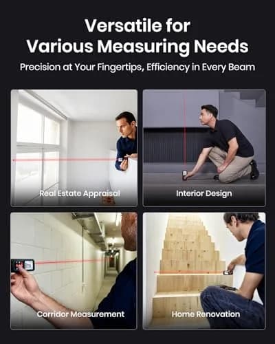 MILESEEY D5 APP Laser Measure 229ft (69.8m) with Angle Sensor & App Connectivity | Real-time Data Transfer & Floor Plan Sketching thumbnail 9