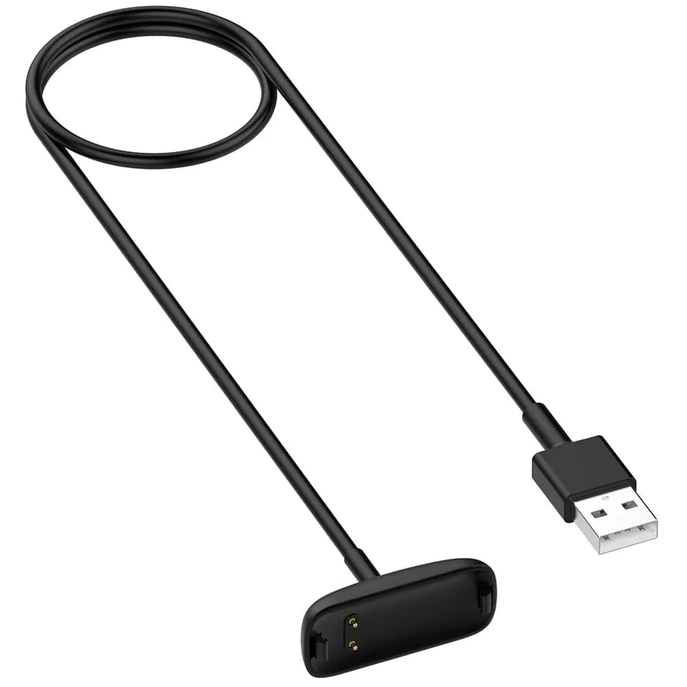 EXMRAT USB Charging Cable for Fitbit Inspire 3, 1m (3.3ft) | Fast Charging Cable — Black