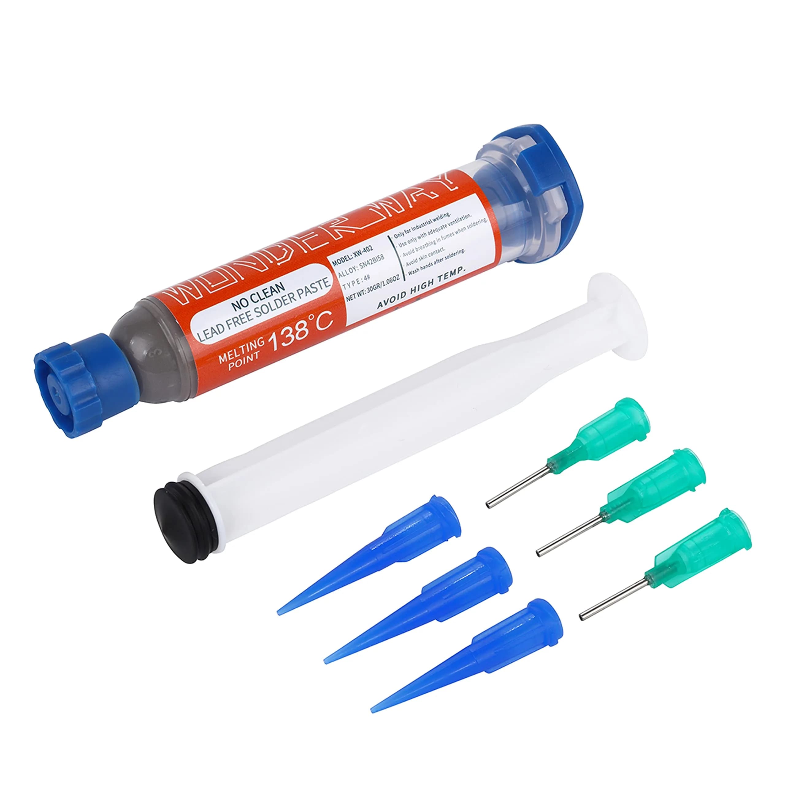 Wonderway Sn42/Bi58 T4 Lead Free Solder Paste 20g (0.71 oz) | Low Melting Point for Electronics Repair — T4 30g