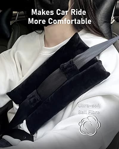 BELINOUS Seat Belt Pillows for Post Mastectomy Surgery (Black) | Comfort & Protection for Recovery thumbnail 2