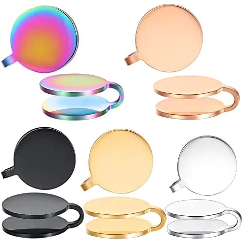 FLYUN 12MM Pressure Earrings for Keloids | Stainless Steel Non-Pierced Ear Cuff, Compression Clip, Silver thumbnail 7