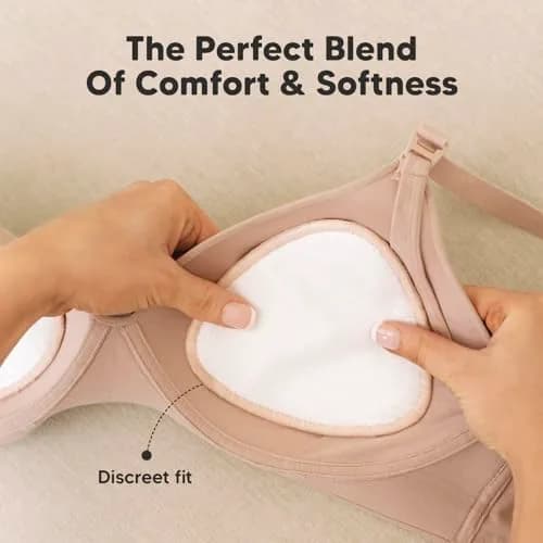 KeaBabies Reusable Nursing Pads, 14 Count (Neutrals, 3.9") | Organic Bamboo Viscose, Machine Washable, Discreet Fit thumbnail 2