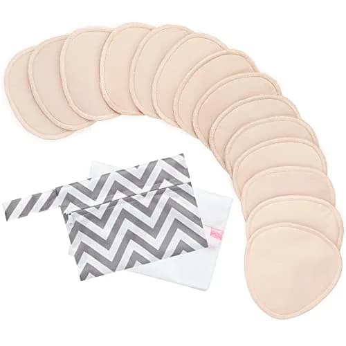 KeaBabies Reusable Nursing Pads, Large 11.6cm (4.8") | 14-Pack Organic Bamboo Viscose for Comfort & Absorbency thumbnail 1