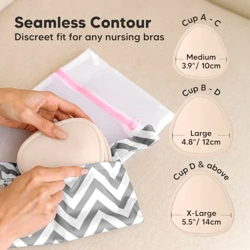 KeaBabies Reusable Nursing Pads, Large 11.6cm (4.8") | 14-Pack Organic Bamboo Viscose for Comfort & Absorbency thumbnail 4