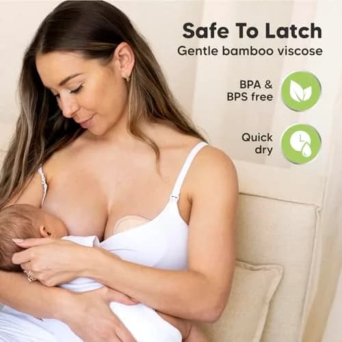 KeaBabies Reusable Nursing Pads, Large 11.6cm (4.8") | 14-Pack Organic Bamboo Viscose for Comfort & Absorbency thumbnail 5
