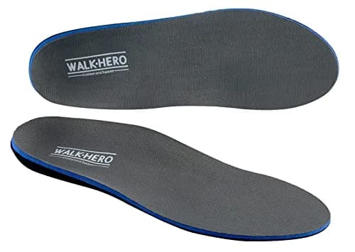 WALK·HERO COMFORT AND SUPPORT Plantar Fasciitis Insoles Arch Supports Mens 5-5 1/2 | Womens 7-7 1/2 | Relief for Flat Feet — Mens 5 - 5 1/2 | Womens 7 - 7 1/2 / Gray