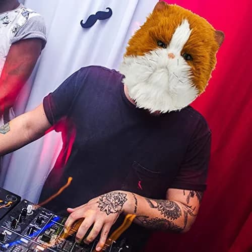 PartyHop Realistic Cat Head Mask for Adults | Latex Animal Costume Mask thumbnail 4