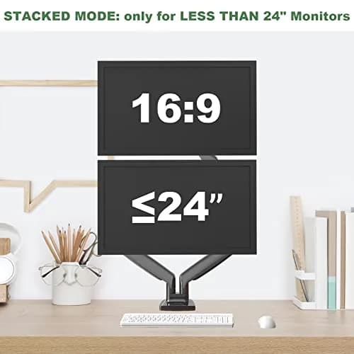 UPGRAVITY Gas Spring Dual Monitor Desk Mount for 22-34" Ultrawide Screens | Fully Adjustable, Supports 26.5lbs per arm thumbnail 4
