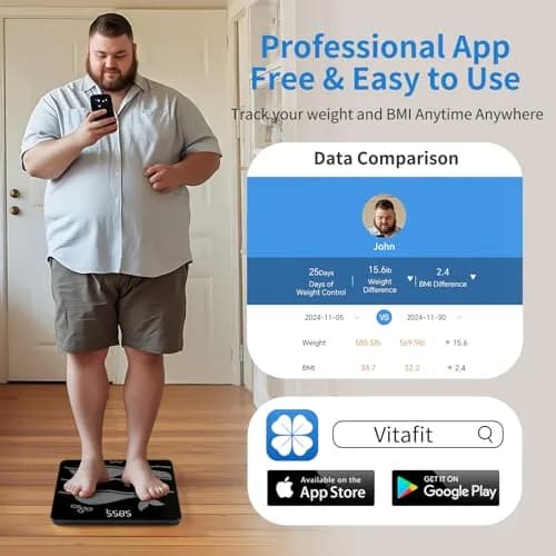 Vitafit Smart Digital Body Weight Scale 300kg (660lb) | App Sync thumbnail 4