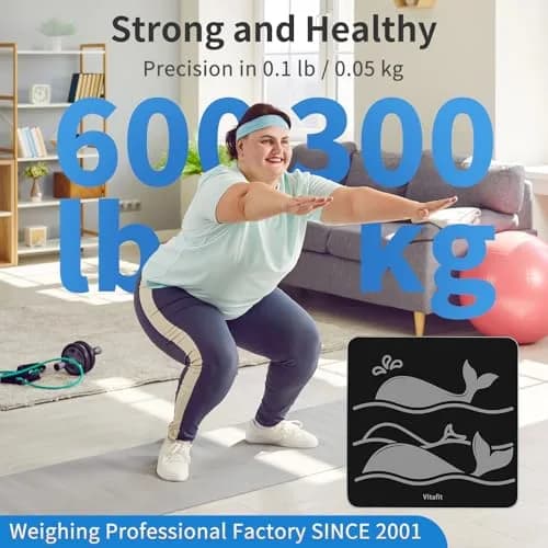 Vitafit Smart Digital Body Weight Scale 300kg (660lb) | App Sync thumbnail 2