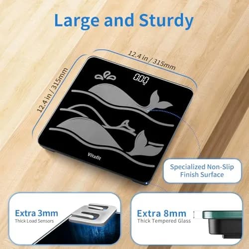 Vitafit Smart Digital Body Weight Scale 300kg (660lb) | App Sync thumbnail 3