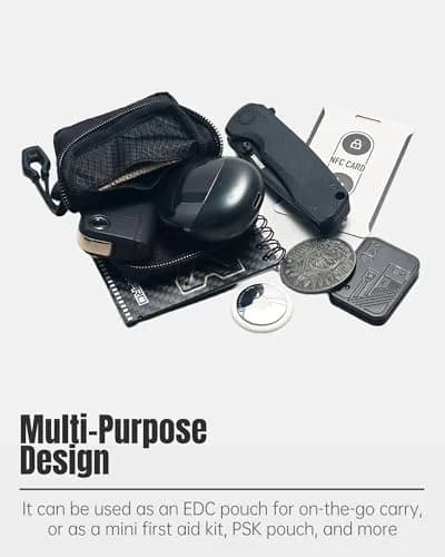 Y-SHP MATRIX EDC Wallet, RFID Blocking Zipper, Compact 4.3 x 2.8 x 0.8 in, Built to Last thumbnail 4