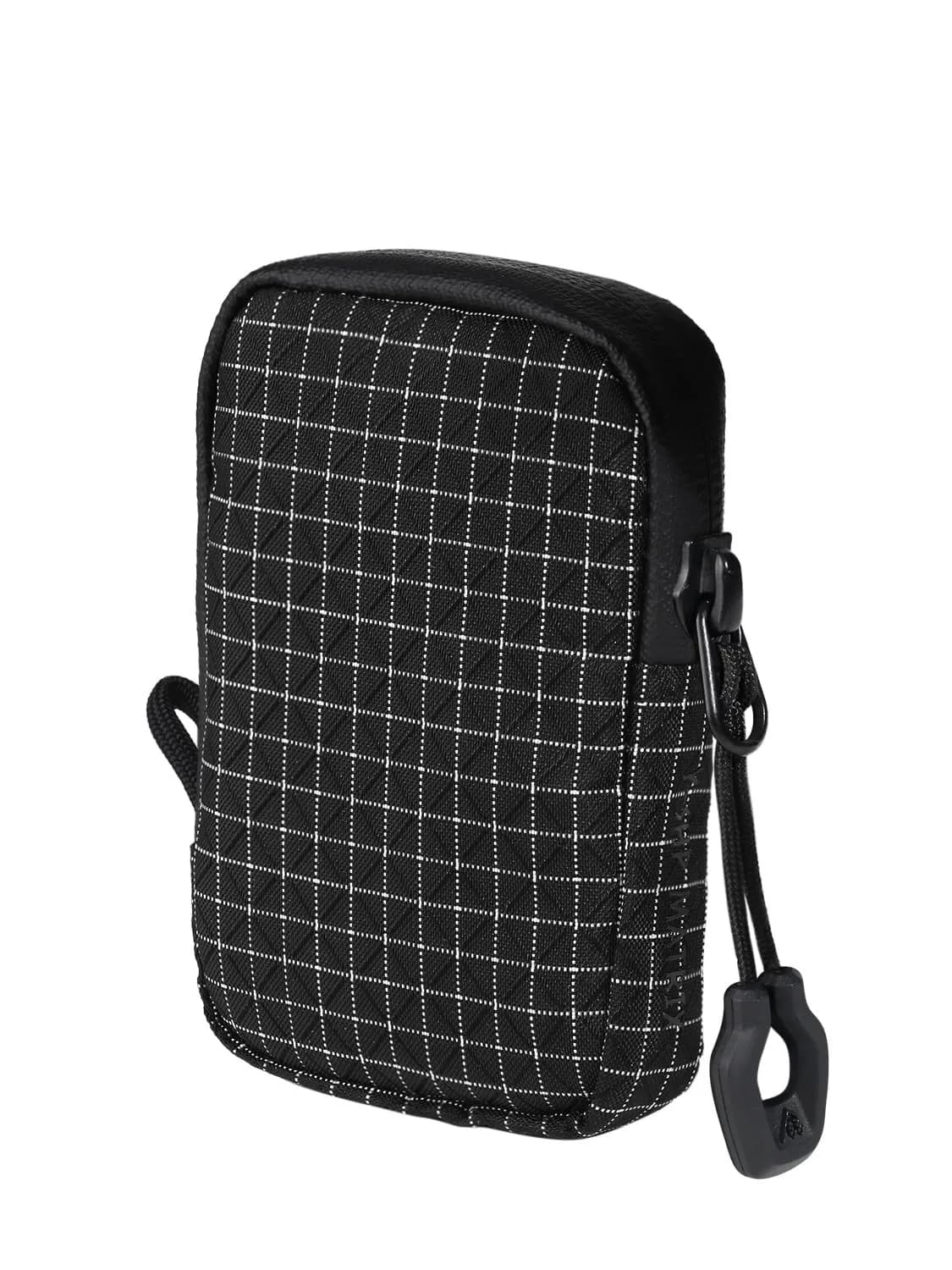 Y-SHP MATRIX EDC Wallet | RFID Blocking Zipper Wallet for Men, Compact & Durable (4.3 x 2.8 x 0.8 inches) — Black White