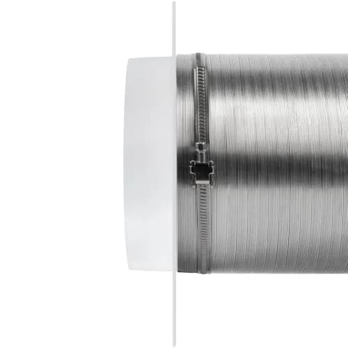 Vent Systems Round 6" Inch White Air Vent Duct Connector Flange | Plastic HVAC Pipe Fitting for Dryer & Ventilation thumbnail 9