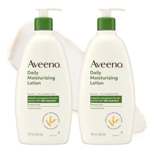 Aveeno Daily Moisturizing Body Lotion for Normal to Dry Skin 1064ml (36 Fl Oz) Twin Pack | Dermatologist Recommended for Sensitive Skin thumbnail 1