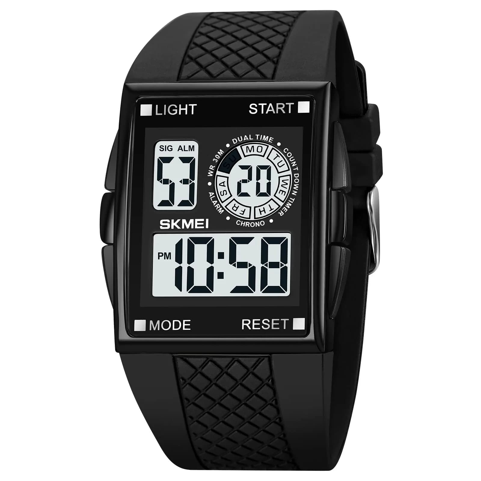 Gosasa Men's Digital Airplane Watch 47mm Case | Aviation-Inspired Design with LED Light