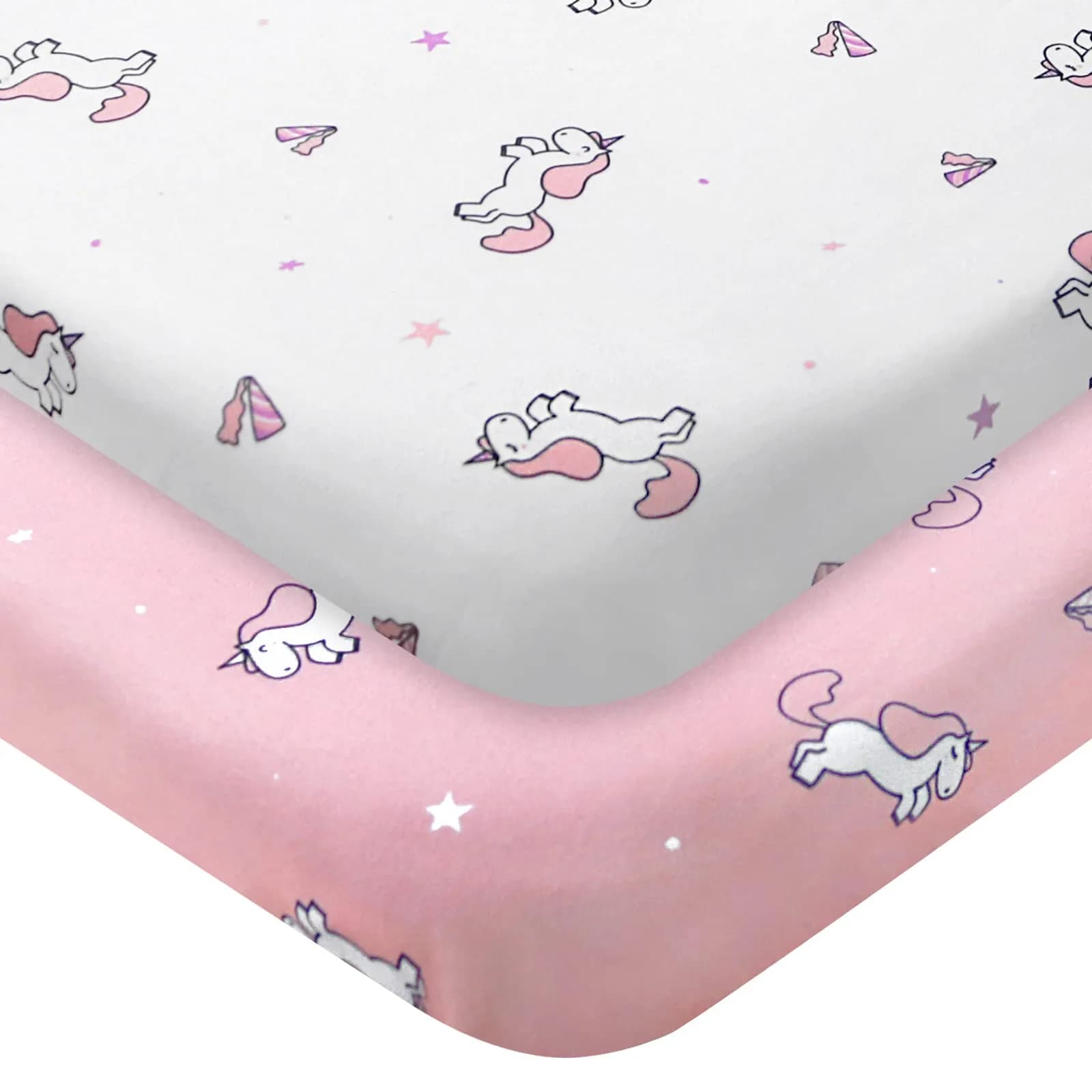 SPRINGSPIRIT Pack and Play Sheets 2-Pack | Pink Animal Print, 39x27x5 inches (99x69x13 cm)