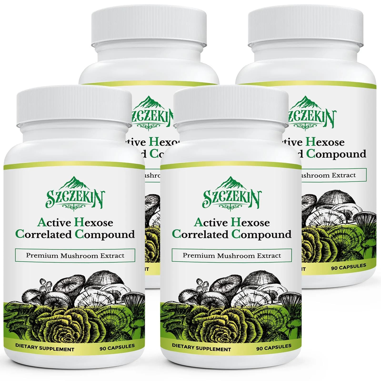 SZCZEKIN Active Hexose Correlated Compound 1500 mg Supplement | Immune & Liver Support, 90 Capsules
