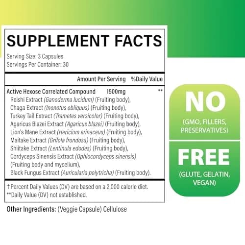 SZCZEKIN Active Hexose Correlated Compound 1500 mg Supplement | Immune & Liver Support, 90 Capsules thumbnail 2