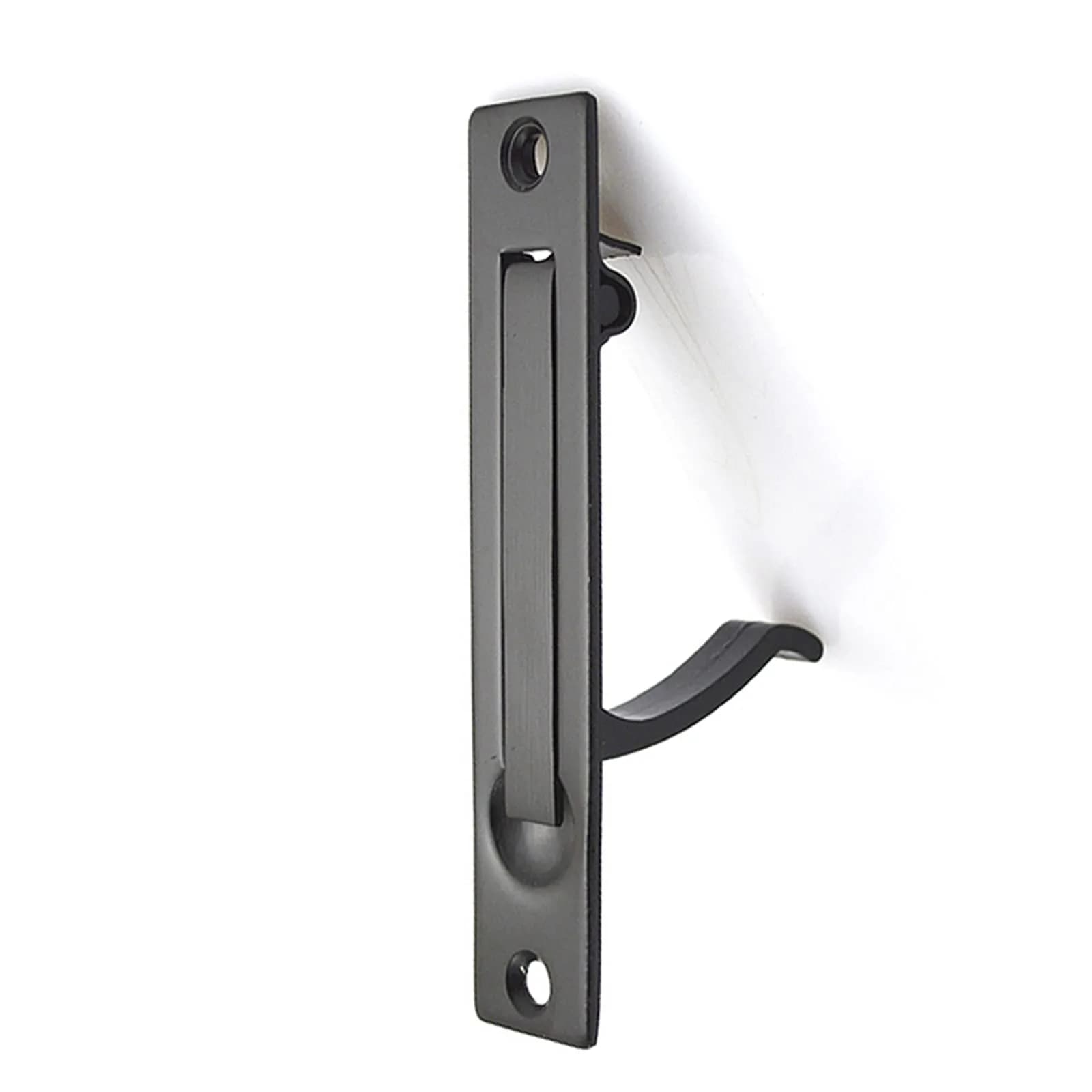 Dontay 4" Stainless Steel Pocket Door Edge Pull | Flush Mount Sliding Door Handle (Satin Nickel) — Matte Black