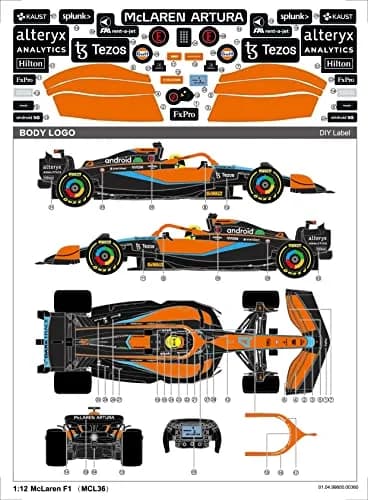 Voltz Toys McLaren F1 MCL36 RC Car 46cm (18.5 inches) | Licensed 1:12 Scale Replica thumbnail 7