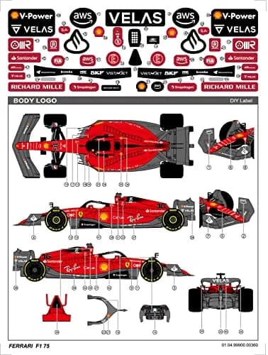Voltz Toys Ferrari F1 75 RC Car 1:12 Scale | Officially Licensed F1 Replica thumbnail 7