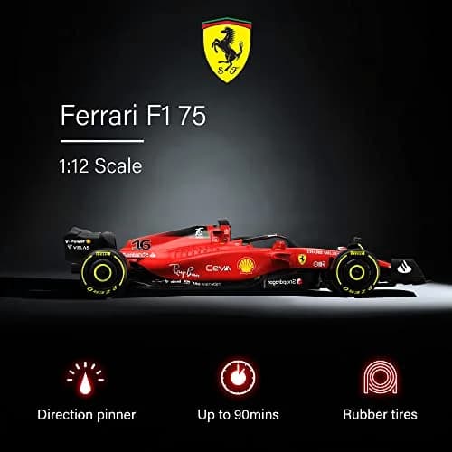 Voltz Toys Ferrari F1 75 RC Car 1:12 Scale | Officially Licensed F1 Replica thumbnail 2