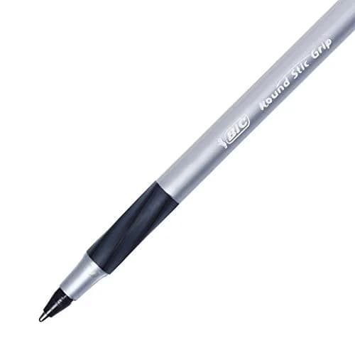 BIC Round Stic Grip Xtra Comfort Ballpoint Pens, Medium Point (1.2mm), Black, Soft Grip For Added Comfort And Control, 648 Count Total | Bulk Pack Writing Instrument thumbnail 5