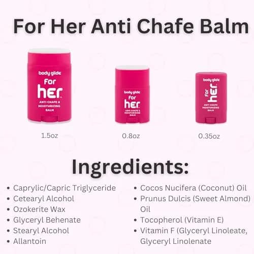 BodyGlide For Her Anti Chafe Balm 1.5oz & 0.35oz | All-Day Skin Protection for Sensitive Skin thumbnail 7