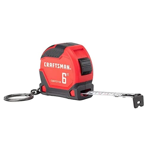 CRAFTSMAN Keychain Tape Measure 6 FT (1.8 m) | Durable Steel Blade with Rubber Grip thumbnail 1