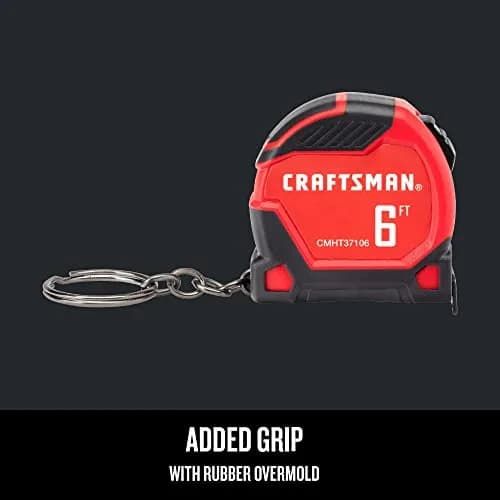 CRAFTSMAN Keychain Tape Measure 6 FT (1.8 m) | Durable Steel Blade with Rubber Grip thumbnail 4