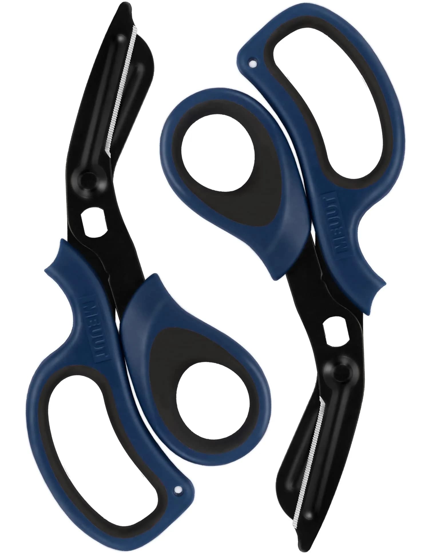 MEUUT Navy/Black+navy/Black Trauma Shears (2-Pack, 7.8 Inch) | Patented Stainless Steel