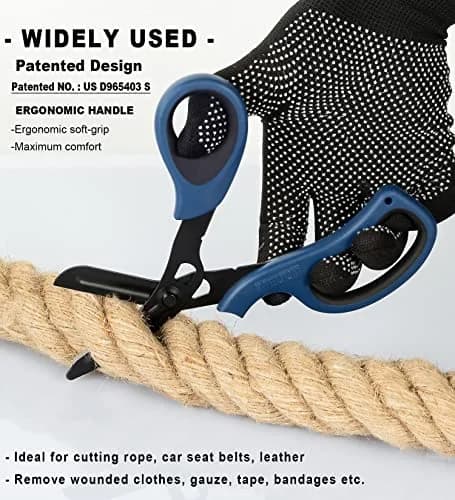 MEUUT Navy/Black+navy/Black Trauma Shears (2-Pack, 7.8 Inch) | Patented Stainless Steel thumbnail 4