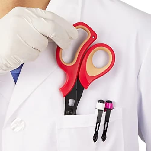 MEUUT Medical Trauma Shears 7.8" (19.8 cm) - 2-Pack | Ambidextrous, Serrated, Non-Stick Blades thumbnail 6