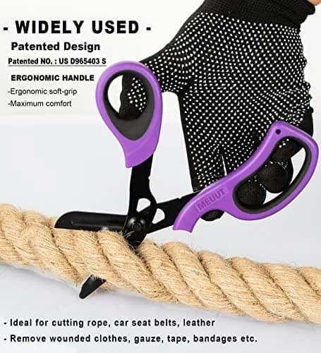 MEUUT Medical Trauma Shears 7.8" (2-Pack) | Serrated, Non-Stick, Ambidextrous Nurse Scissors thumbnail 4