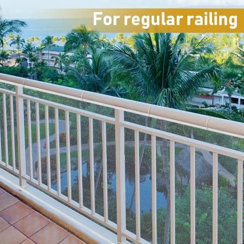 Gudui White 2 Pack Banister Guard 600cm x 80cm (20ft x 2.6ft) | Child Safety Net for Stairs and Balconies thumbnail 5