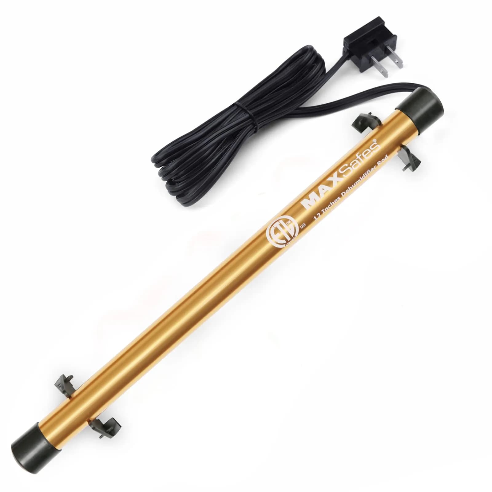 MAXSafes Dehumidifier Rod High Power 18in (46cm) | Maintenance-Free Humidity Control for Safes & Enclosures — Gold / 12in