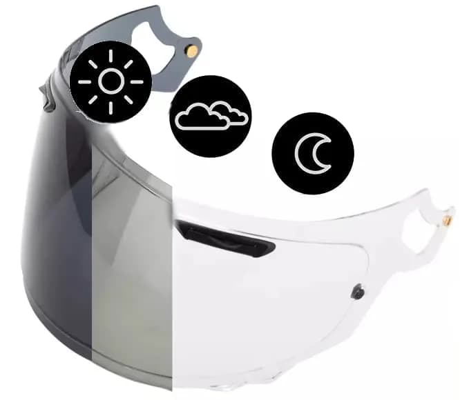The Helmet Shop VAS-V MAX Photochromic Helmet Shield | Compatible with Corsair-X & More - main product image