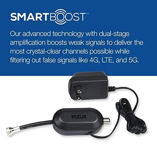 RCA Digital Signal Amplifier for Outdoor Antennas | Low Noise UHF/VHF Amplification Support thumbnail 2