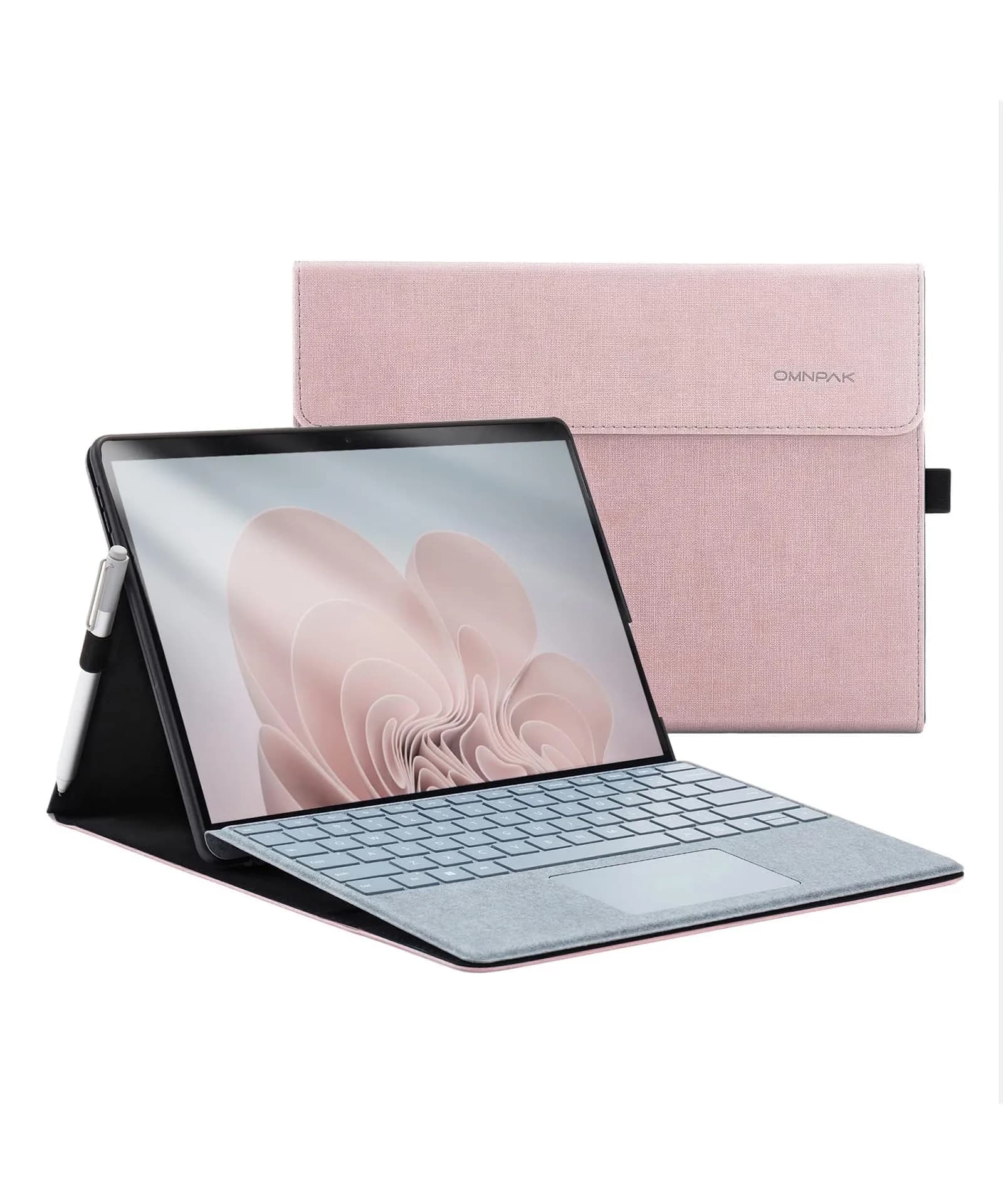 Omnpak Case for 13 inch Microsoft Surface Pro 11/10/9, Multi-Angle Stand | Shockproof Protective Cover — Pink / For Surface Pro 11/10/9