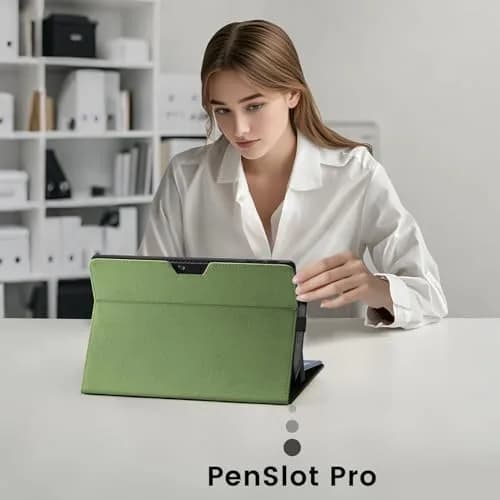 Omnpak Case for 13 inch Microsoft Surface Pro 11/10/9, Multi-Angle Stand | Shockproof Protective Cover with Stylus Holder thumbnail 3
