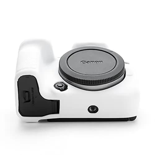 Rieibi EOS R10 Camera Case - Silicone Cover for Canon EOS R10 Digital Camera - White | Protective & Lightweight thumbnail 4