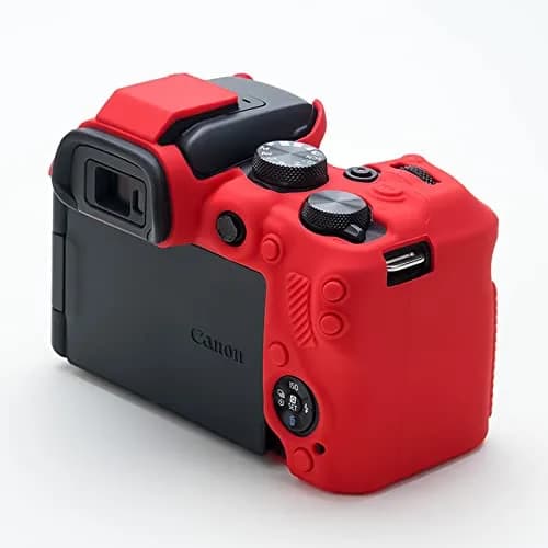 Rieibi EOS R10 Camera Case - Silicone Protective Cover for Canon R10 Digital Camera - Red thumbnail 6