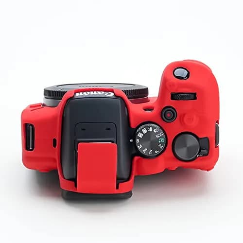 Rieibi EOS R10 Camera Case - Silicone Protective Cover for Canon R10 Digital Camera - Red thumbnail 3