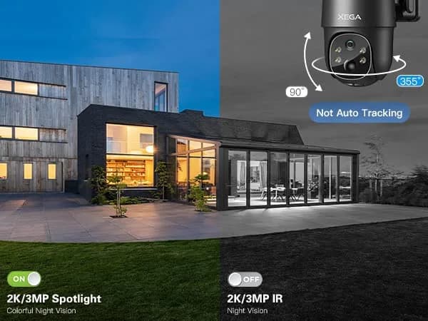 Xega 4G LTE Solar Cellular Security Camera with SIM Card, 2K HD PTZ, 10m Cable | No WiFi Needed thumbnail 6