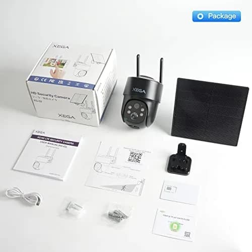Xega 4G LTE Solar Cellular Security Camera with SIM Card, 2K HD PTZ, 10m Cable | No WiFi Needed thumbnail 8
