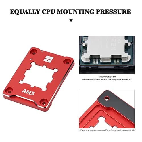 Thermalright ASF-RED AM5 CPU Holder Corrective Anti-Bending Fixing Frame 70mm (2.76in) | Protects AMD AM5 Processors thumbnail 5